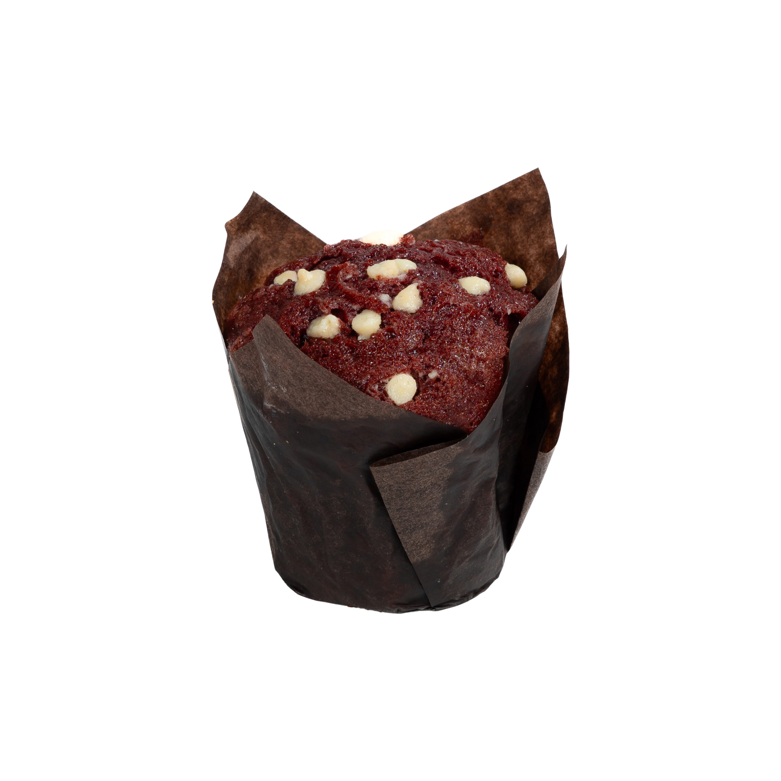 MUFFIN RED VELVET ME KOMMATAKIA ΛΕΥΚΗΣ ΣΟΚΟΛΑΤΑΣ